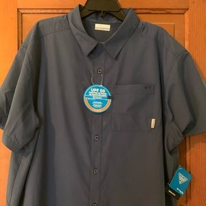Columbia PFG XXL button up shirt NWT blue